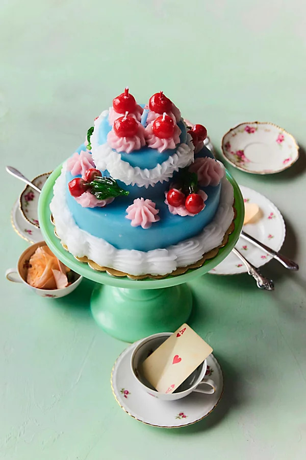 2 Tier Cake Candle at Free People in Antique Blue | Free People (UK)