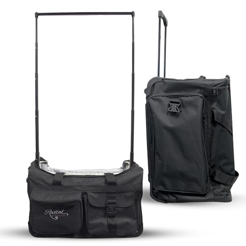 Dream Duffel Recital Collapsible Duffel, Dance Bag with Telescoping Garment Rack, Collapsible Body, Exterior & Interior Pockets, 27”x17”x16”, Black | Amazon (US)