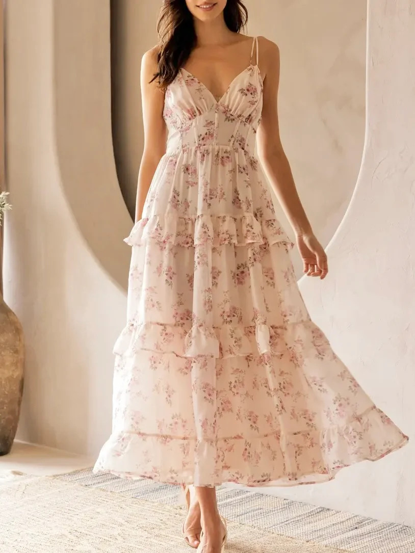 Love Story Ruffle Tiered Dress | Carin Rose