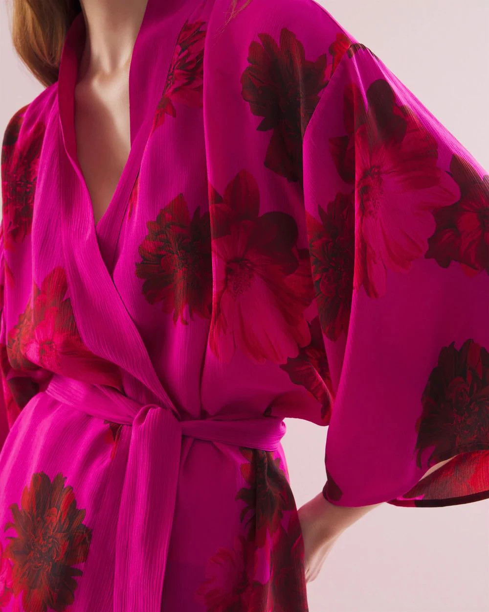 Silk Chiffon Short Robe | Soma | SOMA