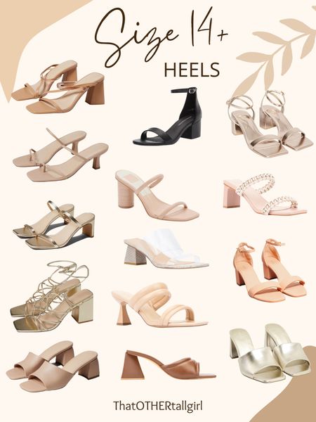 Size 14+ high heel sandals 

Dressy, formal, wedding 

#LTKsalealert #LTKshoecrush