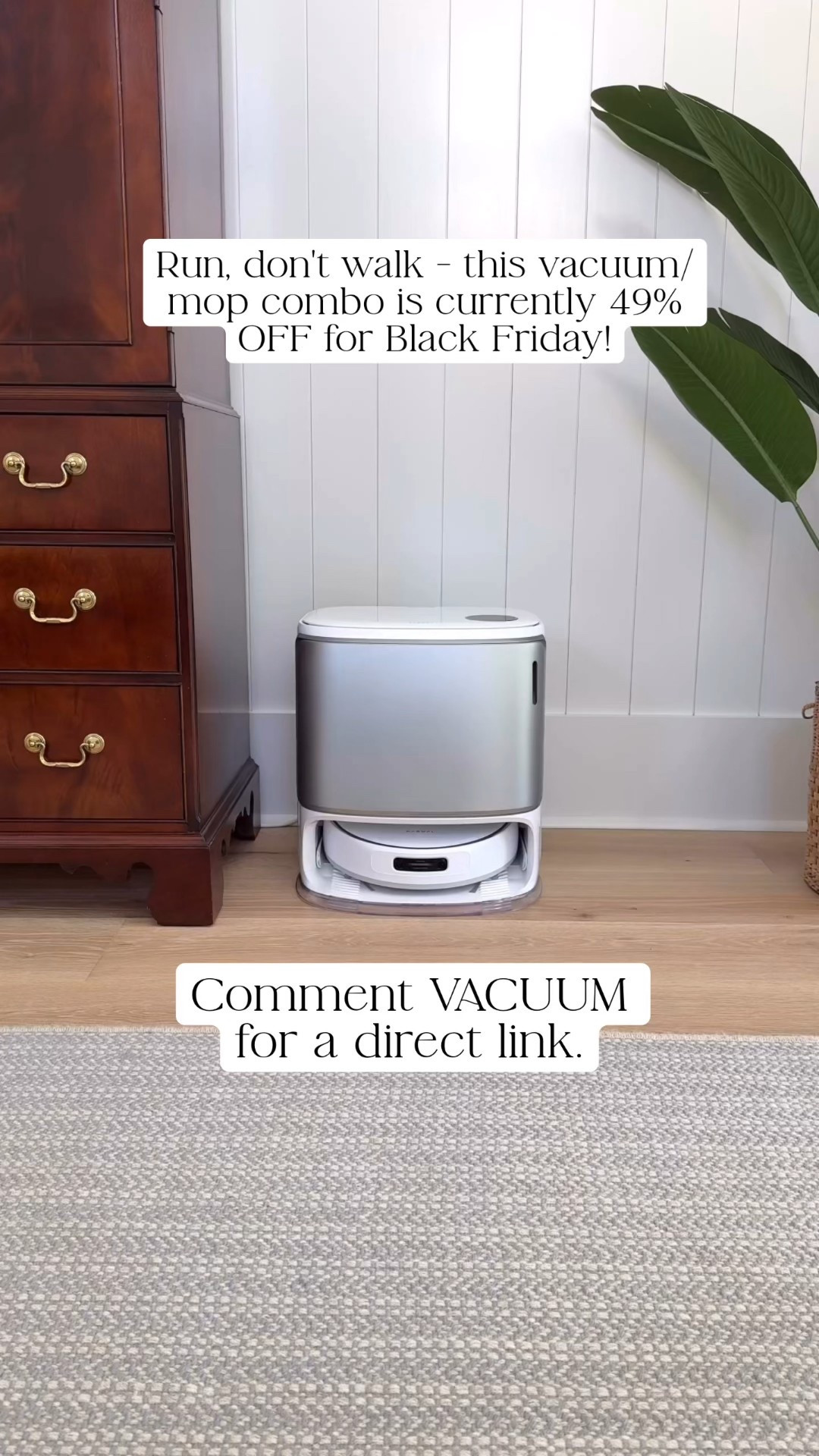 Run, don't walk - this vacuum/mop combo is currently on sale for Black Friday! Comment VACUUM for a direct link to be sent to your inbox. 

Your home can finally stay spotless without lifting a finger. 🙌🏻

#SmartHome #HomeCleaningMadeEasy #RobotCleaner #BlackFridayDeals

#LTKGiftGuide #LTKHome #LTKSaleAlert