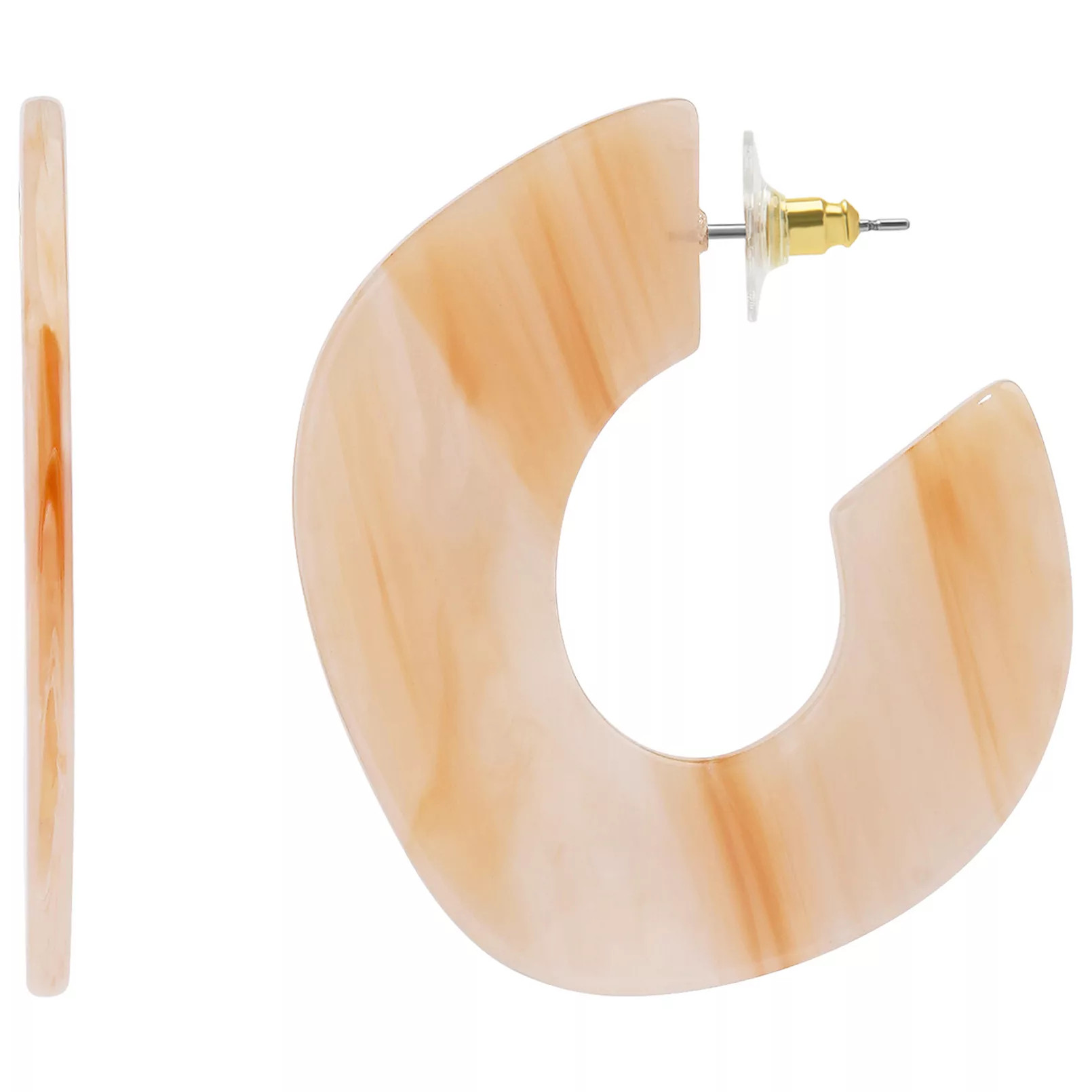 Sonoma Goods For Life® Multi Acetate Peach Hoop Earrings | Kohl's