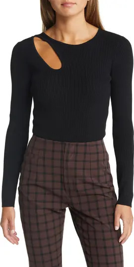 Open Edit Cutout Rib Sweater | Nordstrom | Nordstrom