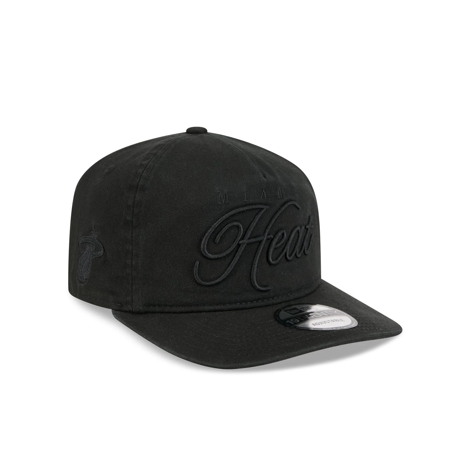 Miami Heat All Black Scripted 19TWENTY Adjustable Hat | New Era (US)