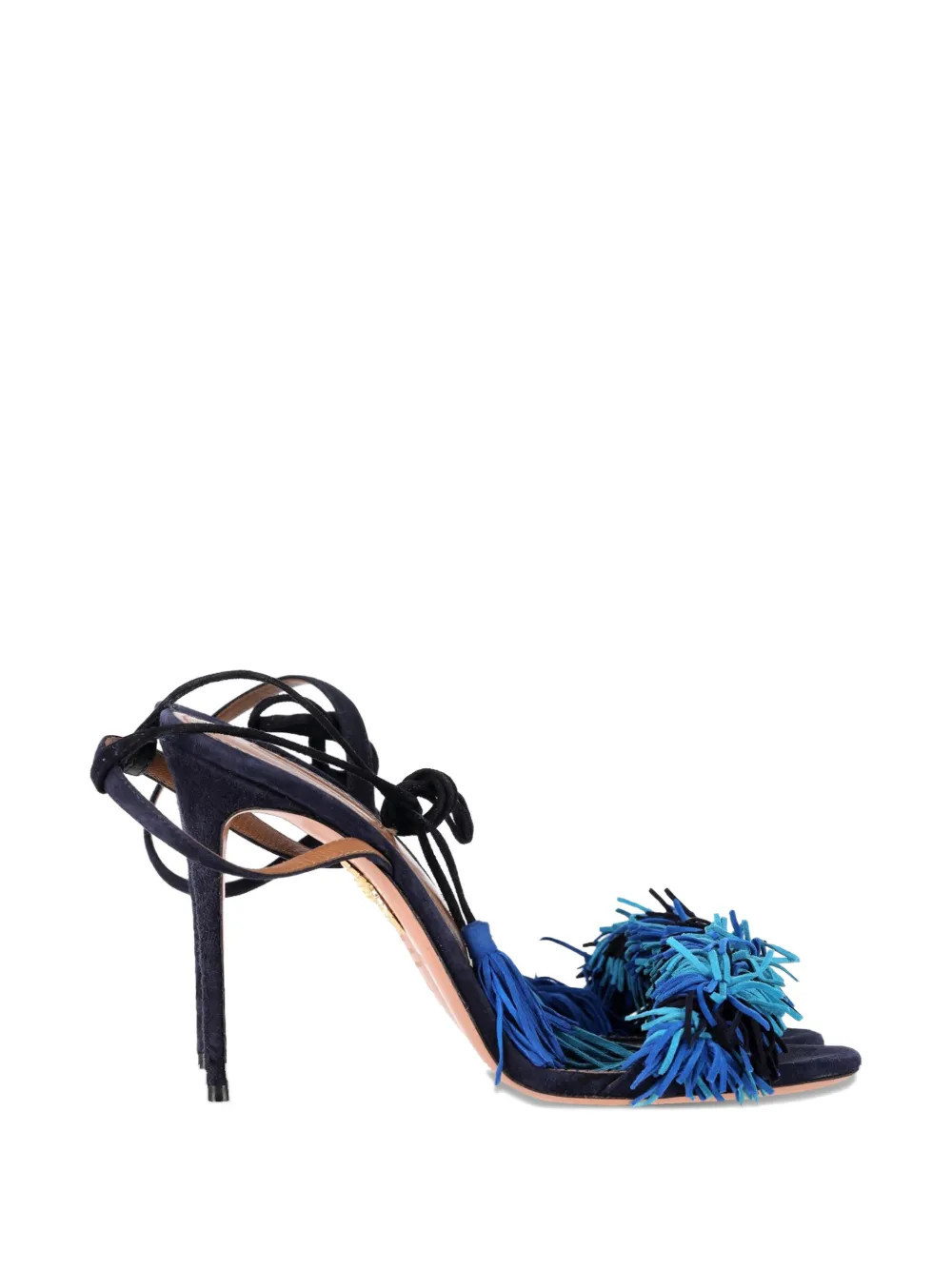 Aquazzura Wild Thing fringed sandals - Blue | Farfetch Global