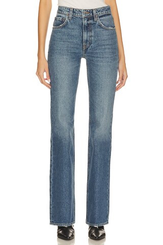 GRLFRND Melanie Petite High Rise Boot Cut Jeans in Los Feliz from Revolve.com | Revolve Clothing (Global)