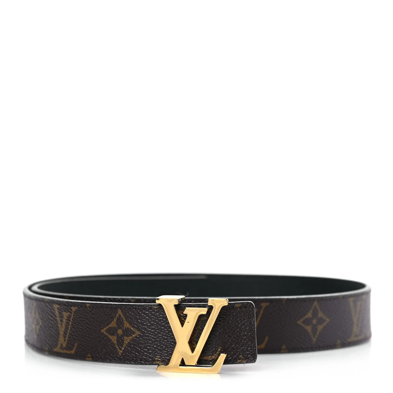 Calfskin Monogram 30mm LV Initiales Reversible Belt 80 32 Black | FASHIONPHILE (US)