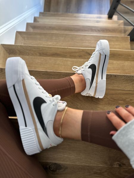 In love with these Nike court legacy lift platform sneakers. They run a 1/2 size large so size down when ordering. I’m typically size 7.5 and I purchased a size 7 for the best fit. These pair so well with sooo many outfits from leggings to jeans to wide leg lounge pants. They make a great Christmas gift too!!

Gift idea
Winter outfit
Winter sale
Black Friday 
Nike shoes

#LTKHolidaySale #LTKGiftGuide #LTKHoliday