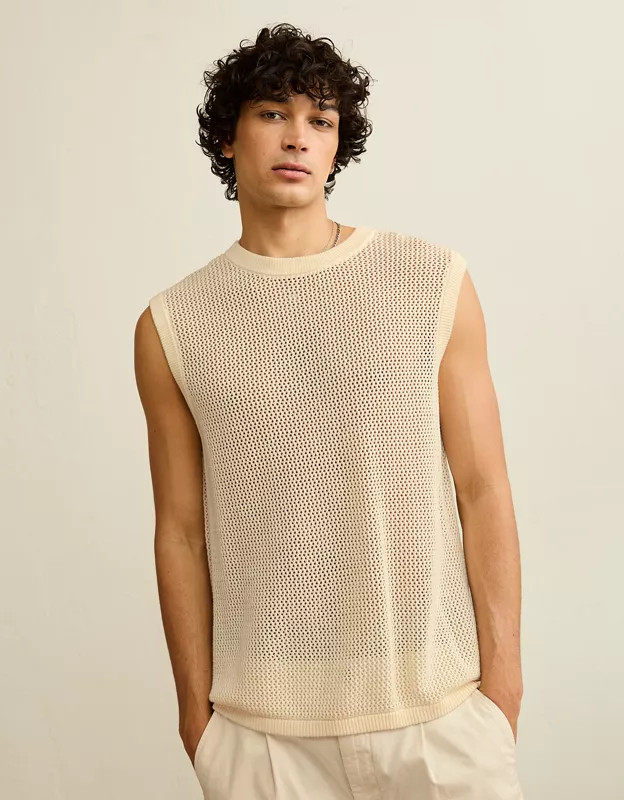 AE Open-Knit Sweater Tank | American Eagle Outfitters (US & CA)