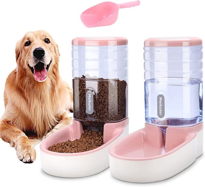 Meikuler Pets Auto Feeder 3.8L,Food Feeder and Water Dispenser Set for Small & Big Dogs Cats and ... | Amazon (US)