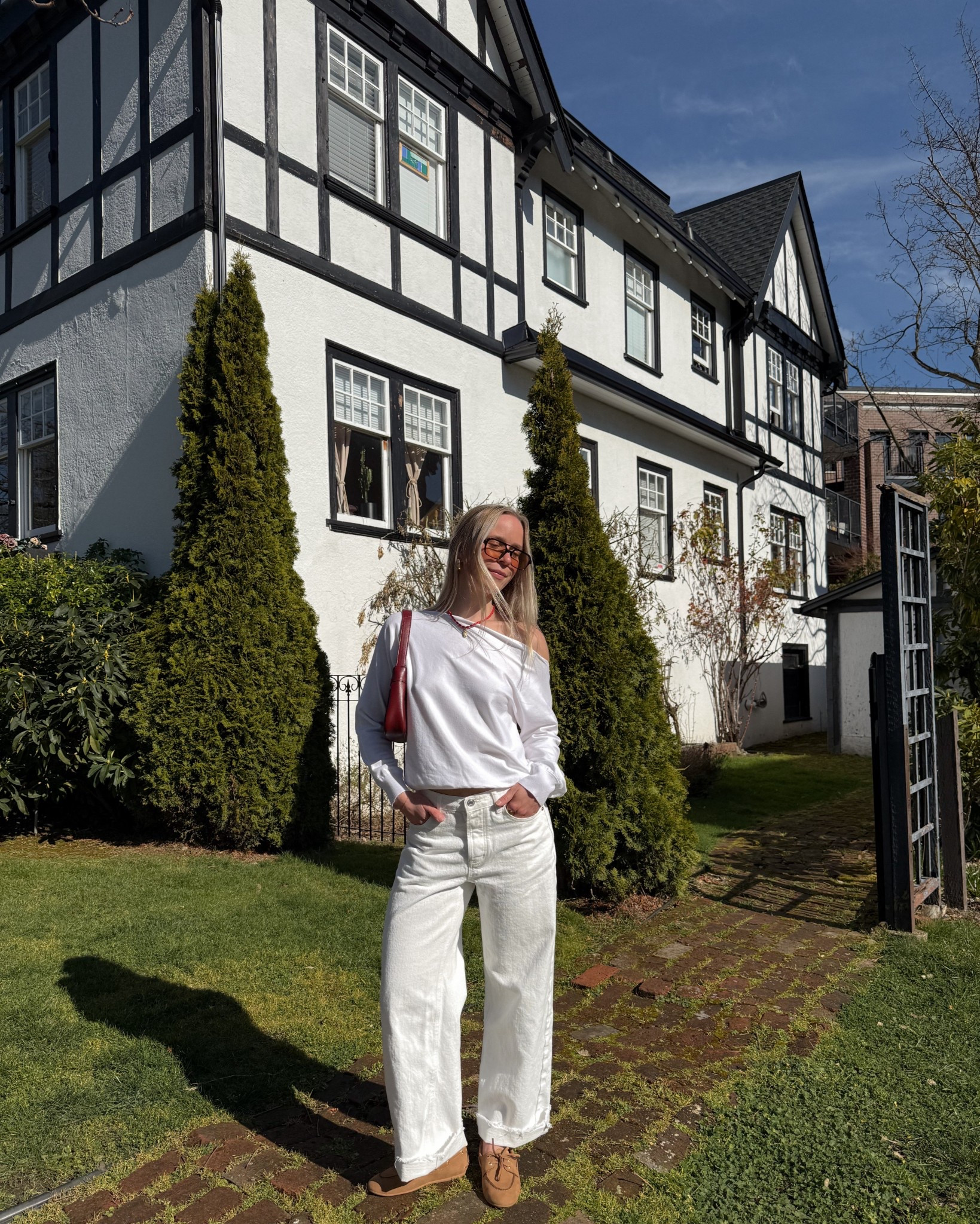 spring ootd 🤍 sweater is sold out but linking similar 

#LTKpetite #LTKcanada #LTKjeans