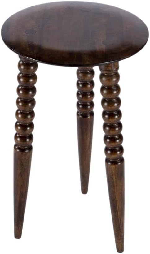 Round Side Table – Small Circle Compact Accent Side Table in Mango Wood for Living Room or Bedr... | Amazon (US)