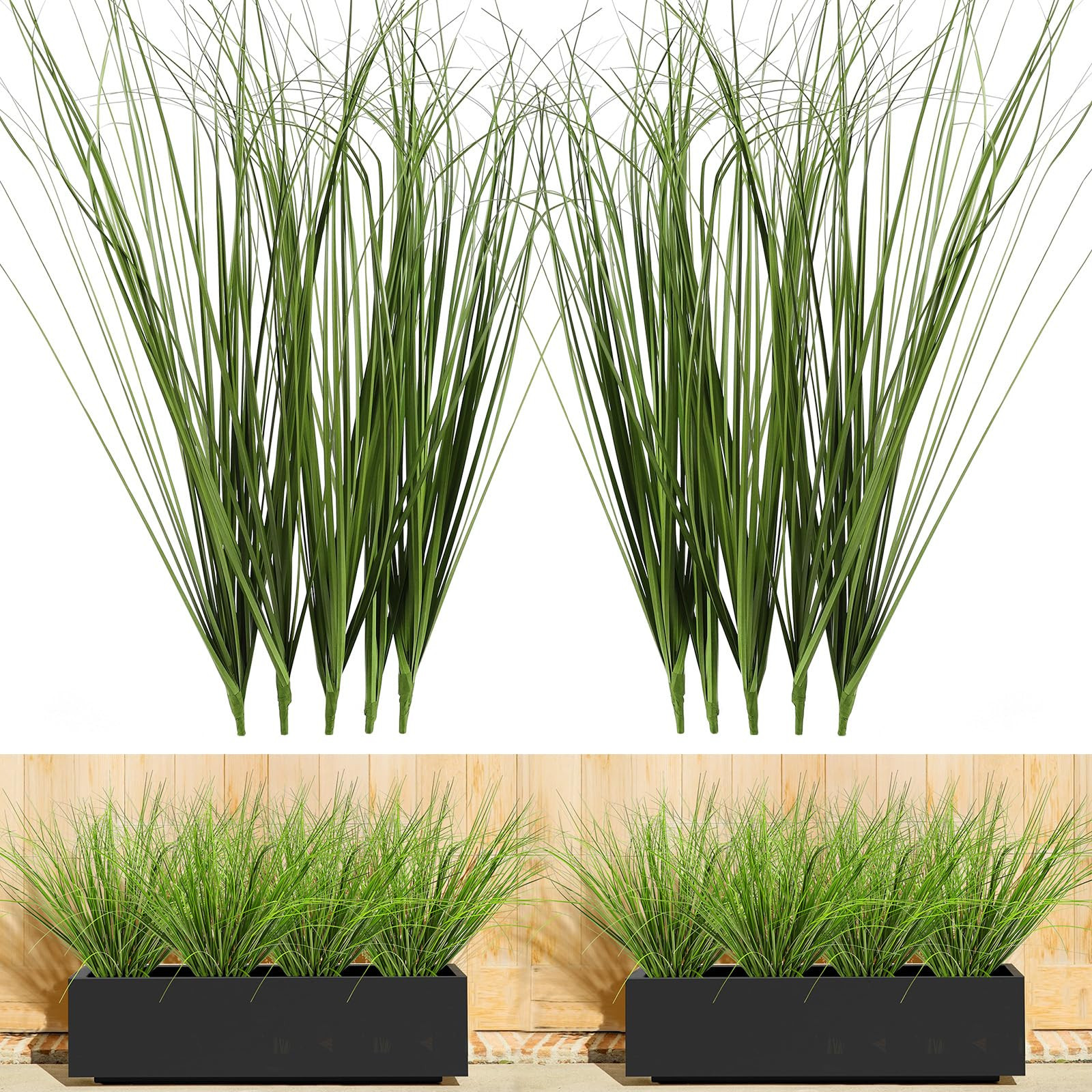 10PCS Fake Grass Filler Decor Artificial Grass Plants Outdoor Faux Plants Artificial Tall Shrubs ... | Amazon (US)