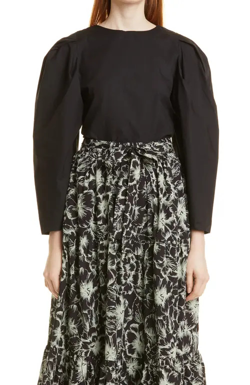 MILLE Lila Long Sleeve Top in Black at Nordstrom, Size Xx-Small | Nordstrom