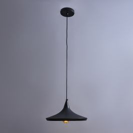 Amini Matt Black Pendant Ceiling Light with Gold Inner | Value Lights (UK)