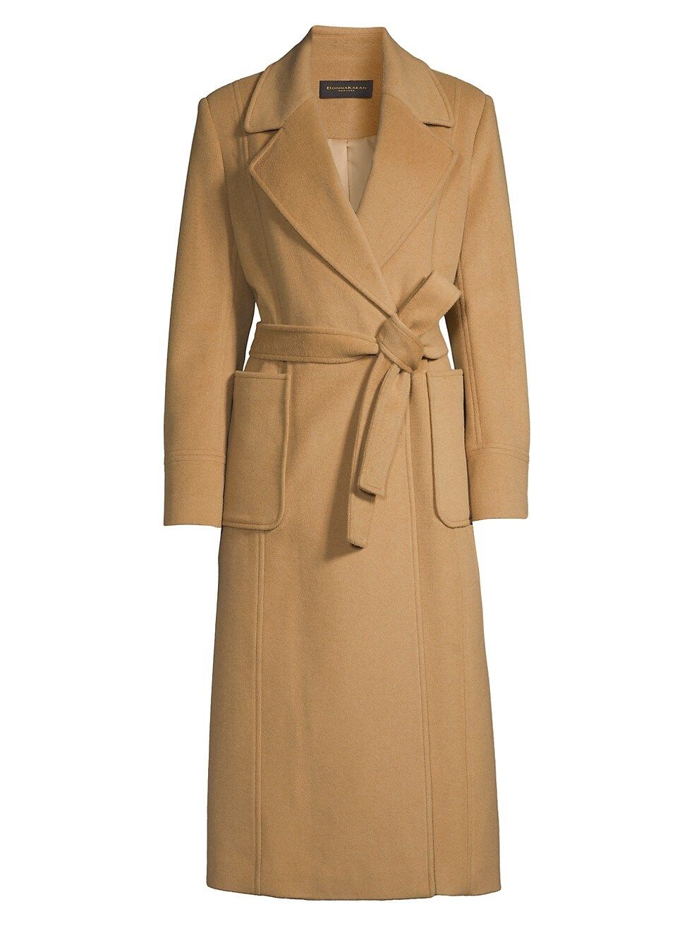 Donna Karan New York Double-Breasted Wool Blend Wrap Coat | Saks Fifth Avenue