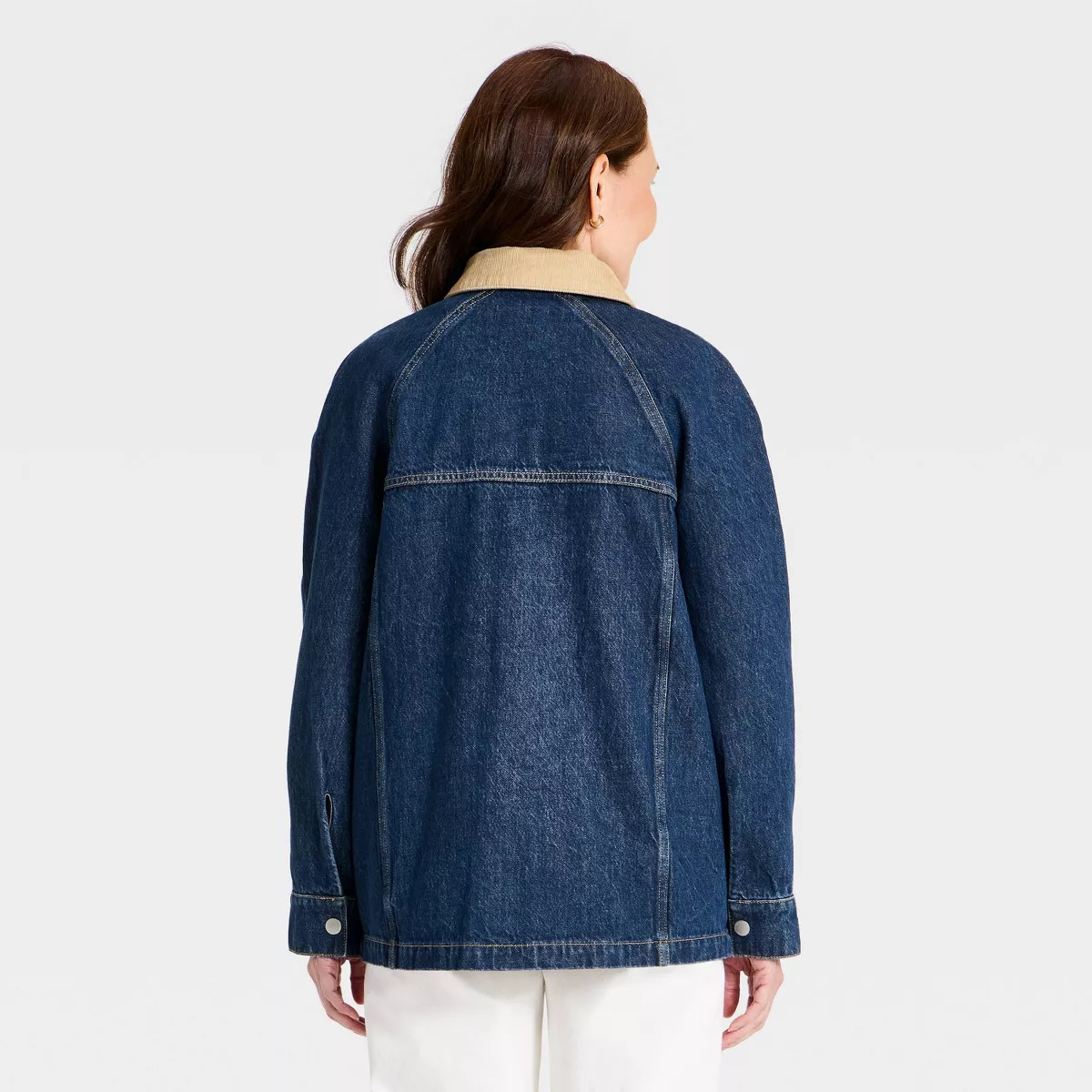 Women's Denim Chore Jacket - Universal Thread\u2122 Medium Wash M | Target
