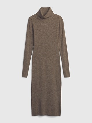 Turtleneck Rib Midi Sweater Dress | Gap (US)