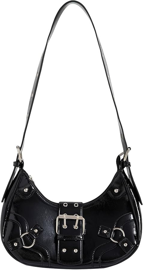 Verdusa Women's Y2k Purse Goth Handbag Studded PU Leather Clutch Handbag Boho Shoulder Bags | Amazon (US)
