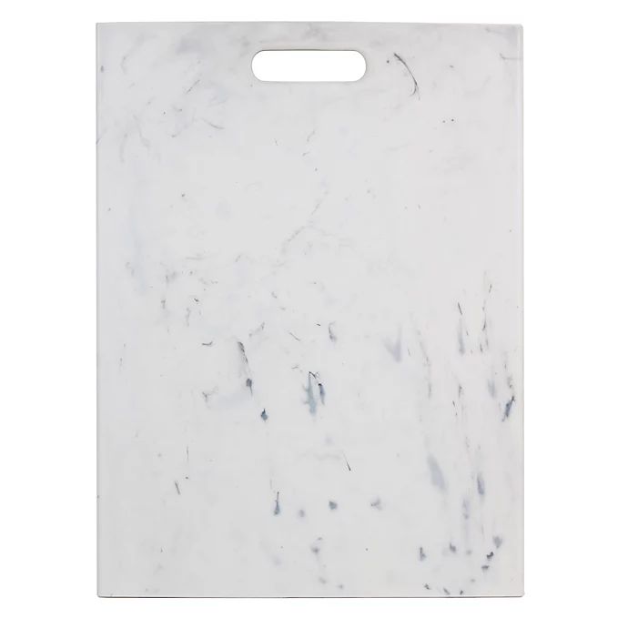 Architec 12-Inch x 16-Inch Marble-Look Polypropylene Cutting Board in White | Bed Bath & Beyond