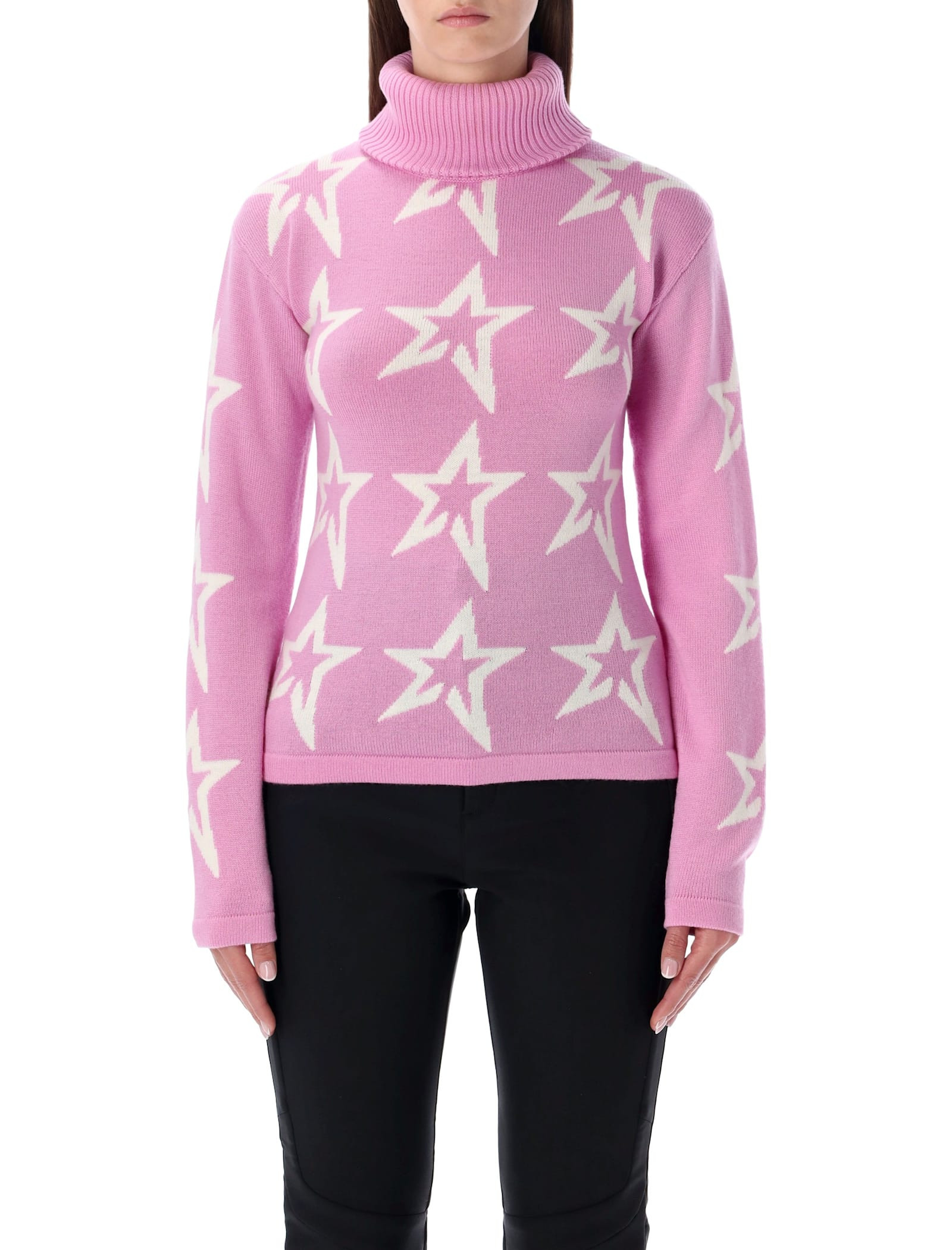 Perfect Moment Merino Wool Star Dust Pink Sweater | Italist.com US