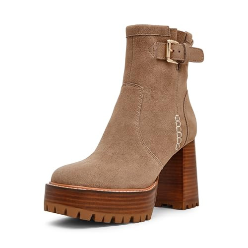 Steve Madden Women's Summit Ankle Boot, Taupe Suede, 7.5 | Amazon (US)