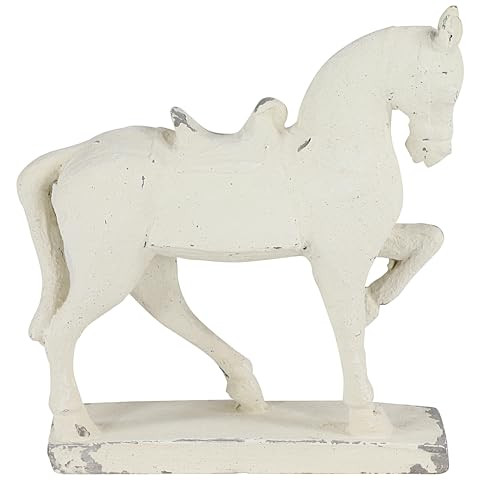 Deco 79 Fiberglass Horse Decorative Sculpture Home Decor Statue, Accent Figurine 13" x 4" x 14", White | Amazon (US)