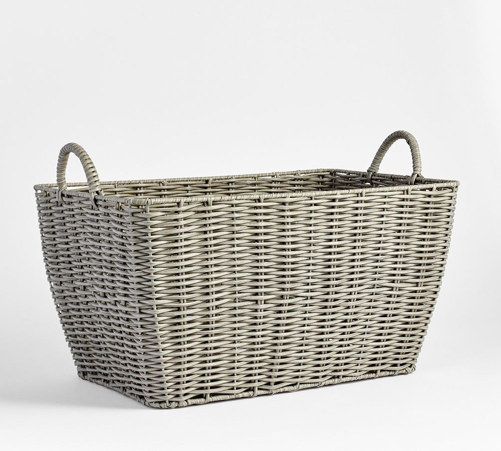 Newport Handwoven Rectangular Basket | Pottery Barn (US)