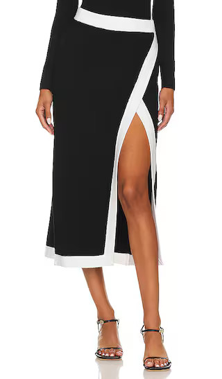 Midi Skirt in Black & White | Revolve Clothing (Global)