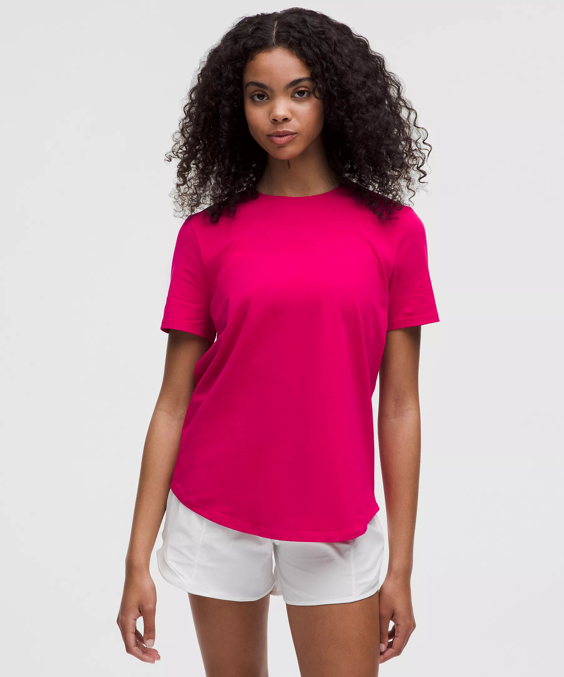 Love Curved-Hem Crewneck T-Shirt | Women's Short Sleeve Shirts & Tee's | lululemon | Lululemon (US)