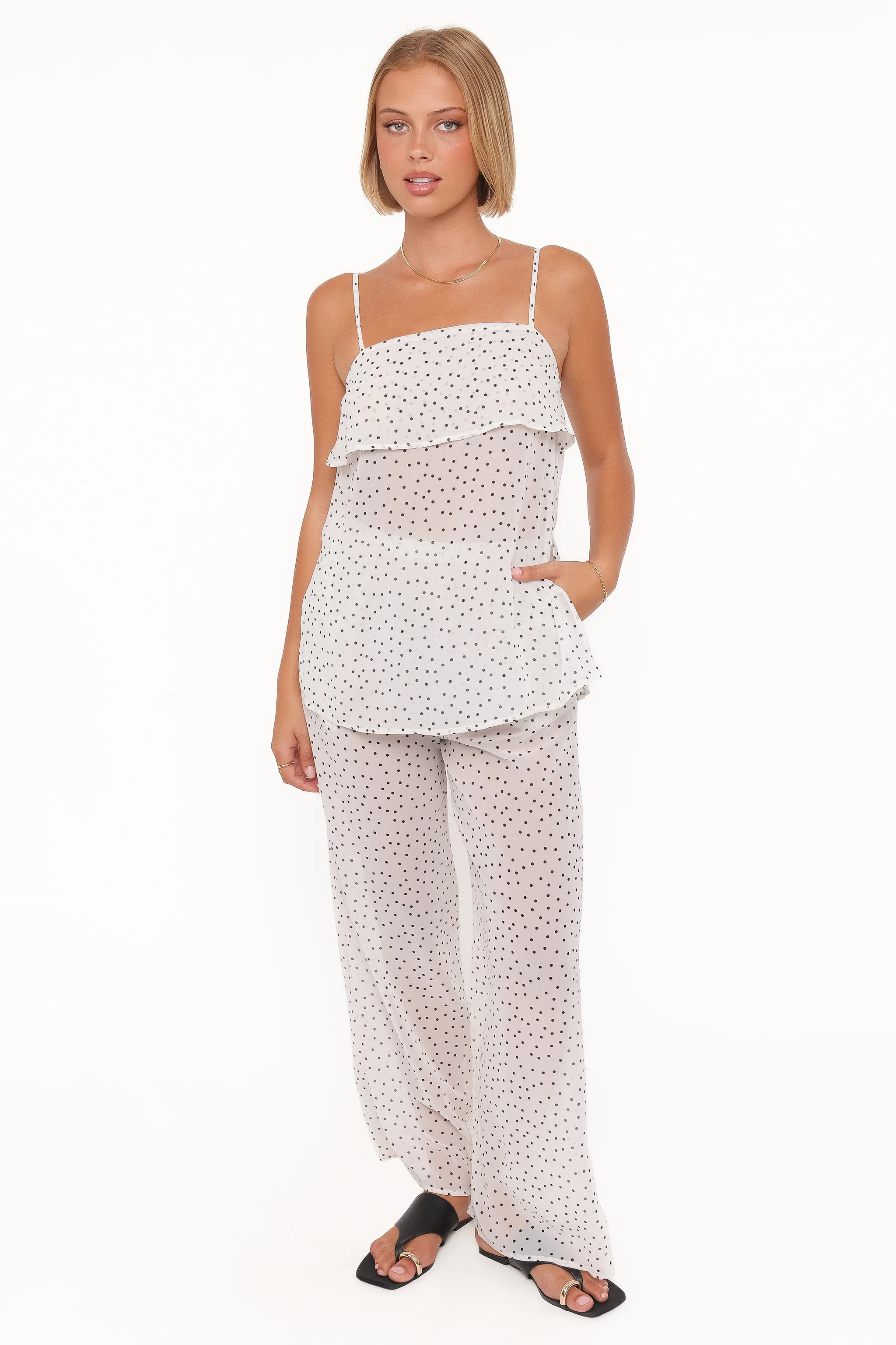 Hazel Pant Set - Cream Polka Dot | Petal & Pup (AU)