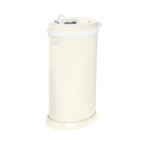 Ubbi Stainless Steel Diaper Pail, Odor Locking, No Special Bag Required, Award-Winning, Registry Must-Have, Matte Ivory | Amazon (US)