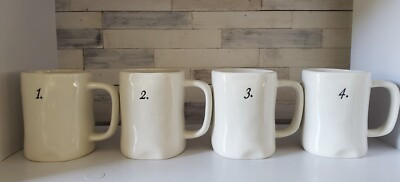 RAE DUNN Set of 4 Artisan Collection 1. 2. 3. 4. Numbered Mugs  | eBay | eBay US