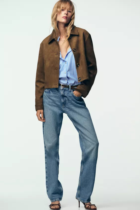 FAUX SUEDE JACKET | Zara Canada