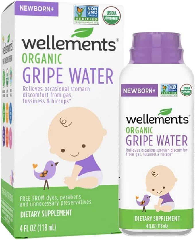 Wellements Gripe Water 4 Fl Oz, Relieves Occasional Stomach Discomfort from Gas, Fussiness & Hicc... | Amazon (US)