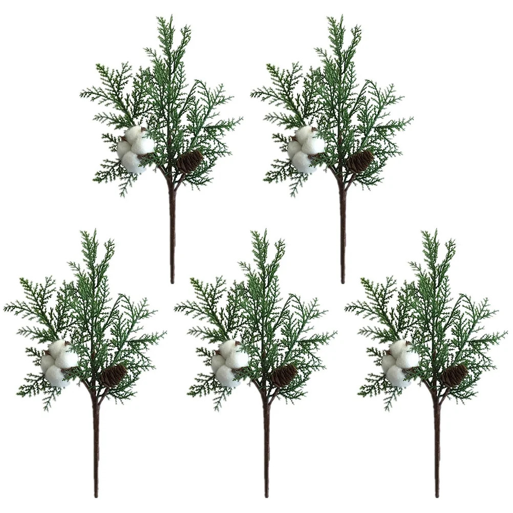 Hemoton 5pcs Simulation Cypress Pick Short Branch Lifelike Cypress Leaves Decoration - Walmart.co... | Walmart (US)