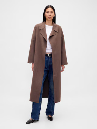 Wool-Blend Wrap Coat | Gap (CA)