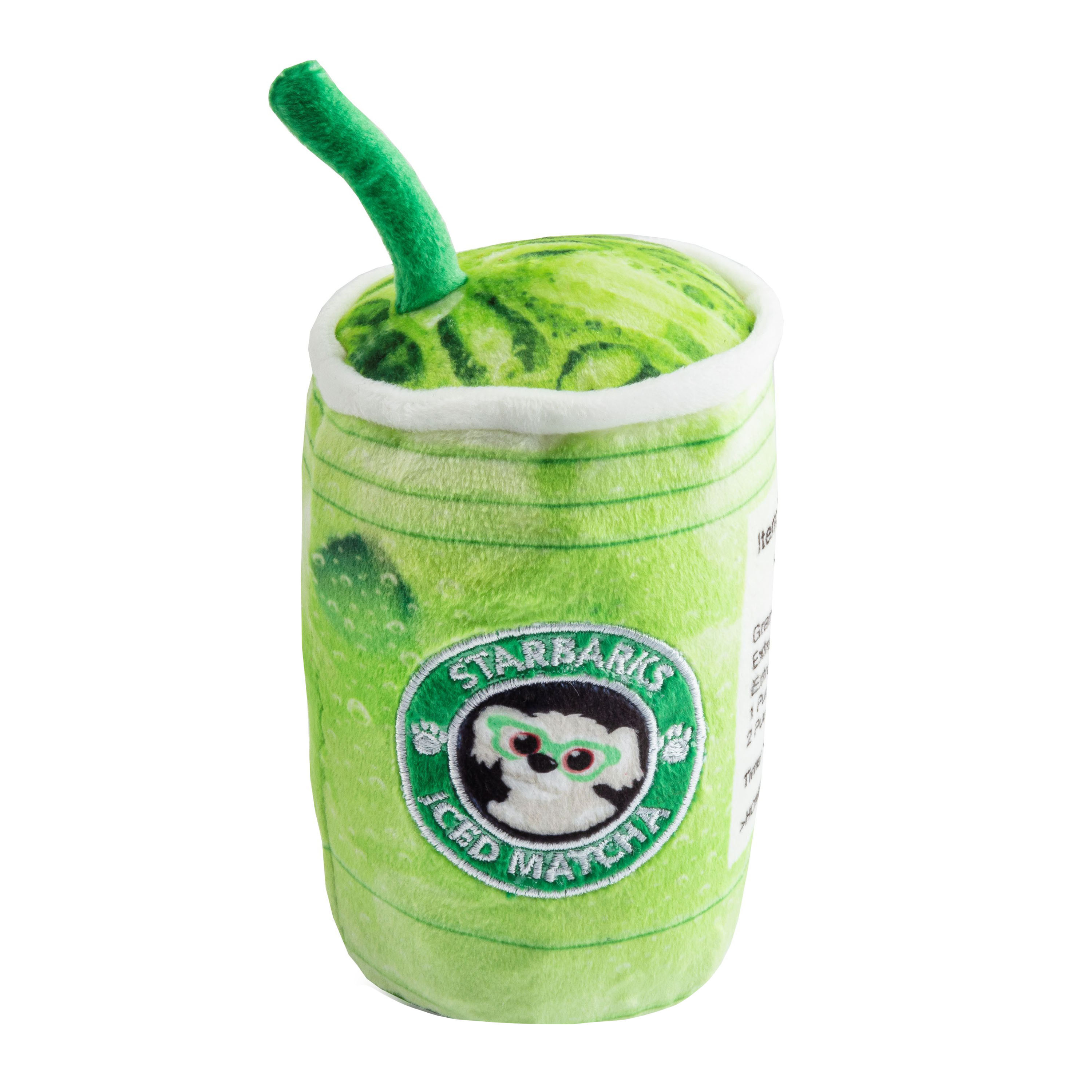 Plush Starbarks Iced Matcha Latte Squeaky Dog Toy | World Market