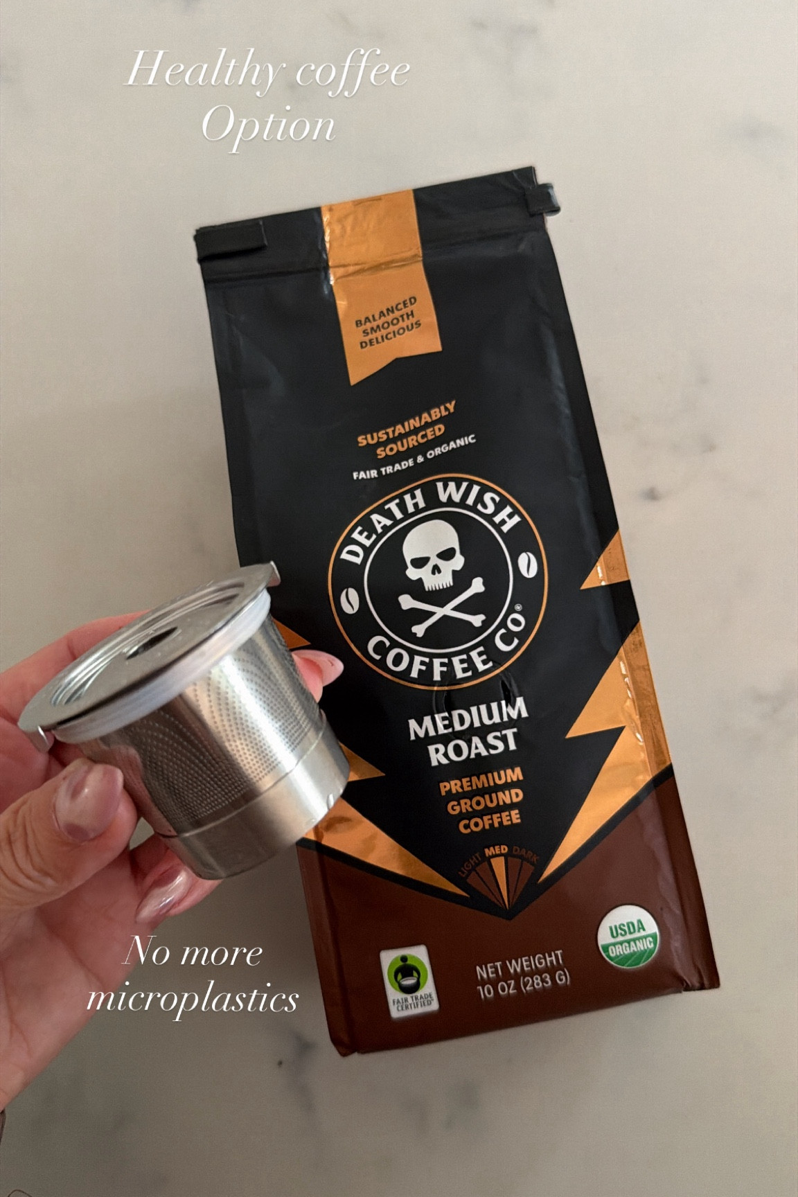 I recently switched over to stainless steel K cups because they do not release micro plastics and are so much better for you. I also linked a healthy coffee option that I absolutely love. Kitchen, food, breakfast, Amazon, target.
@Target 

#LTKfoodie #LTKSaleAlert #LTKHome