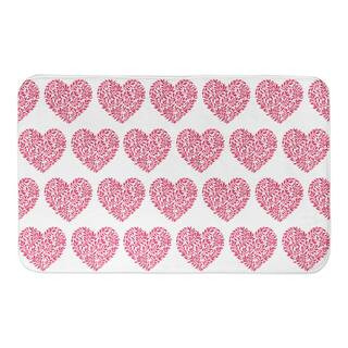 Floral Heart Pattern Bath Mat 34x21 Bath Mat By Designs Direct | 34" x 21" | Michaels® | Michaels Stores