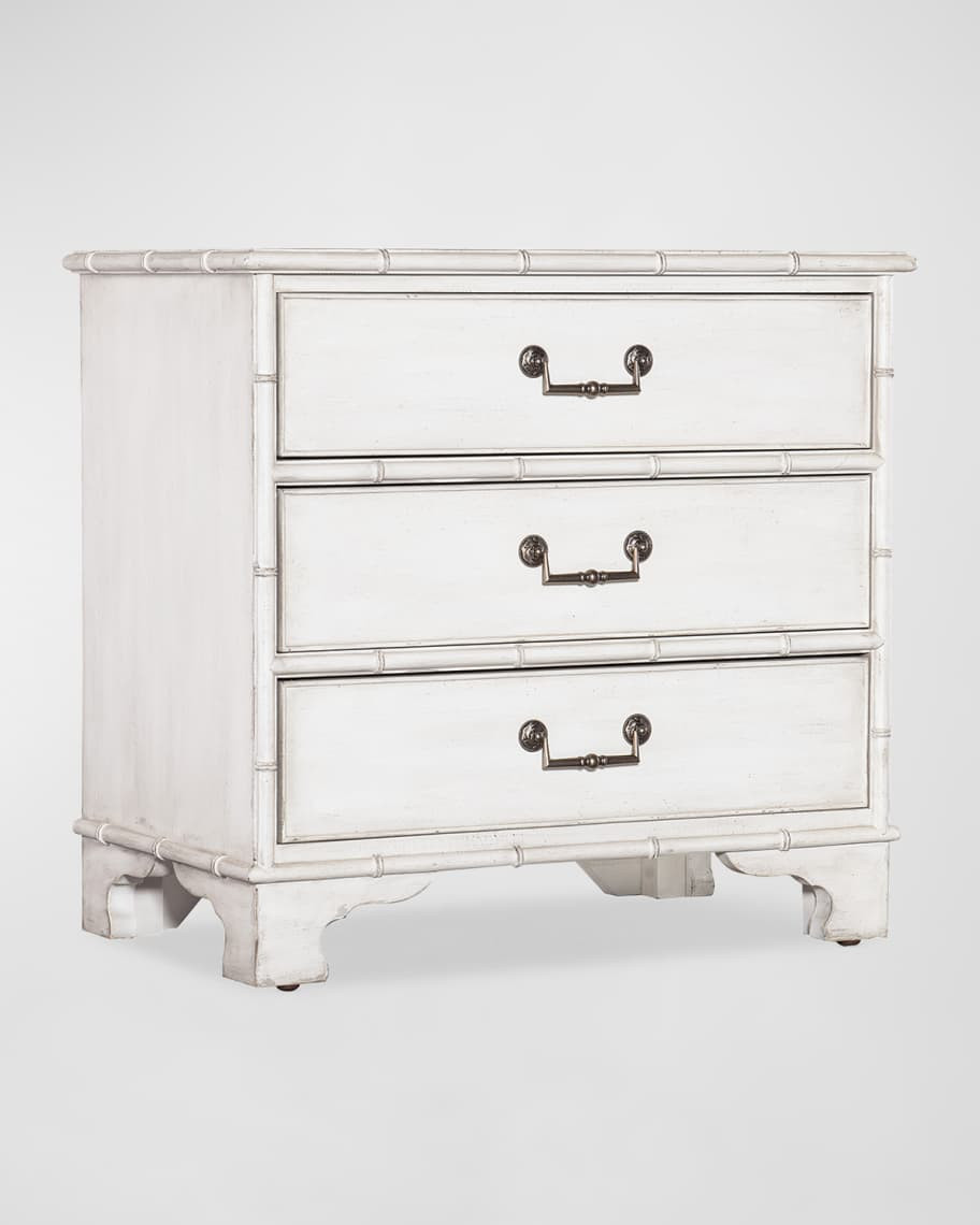 Hooker Furniture Charleston White 3-Drawer Nightstand | Neiman Marcus