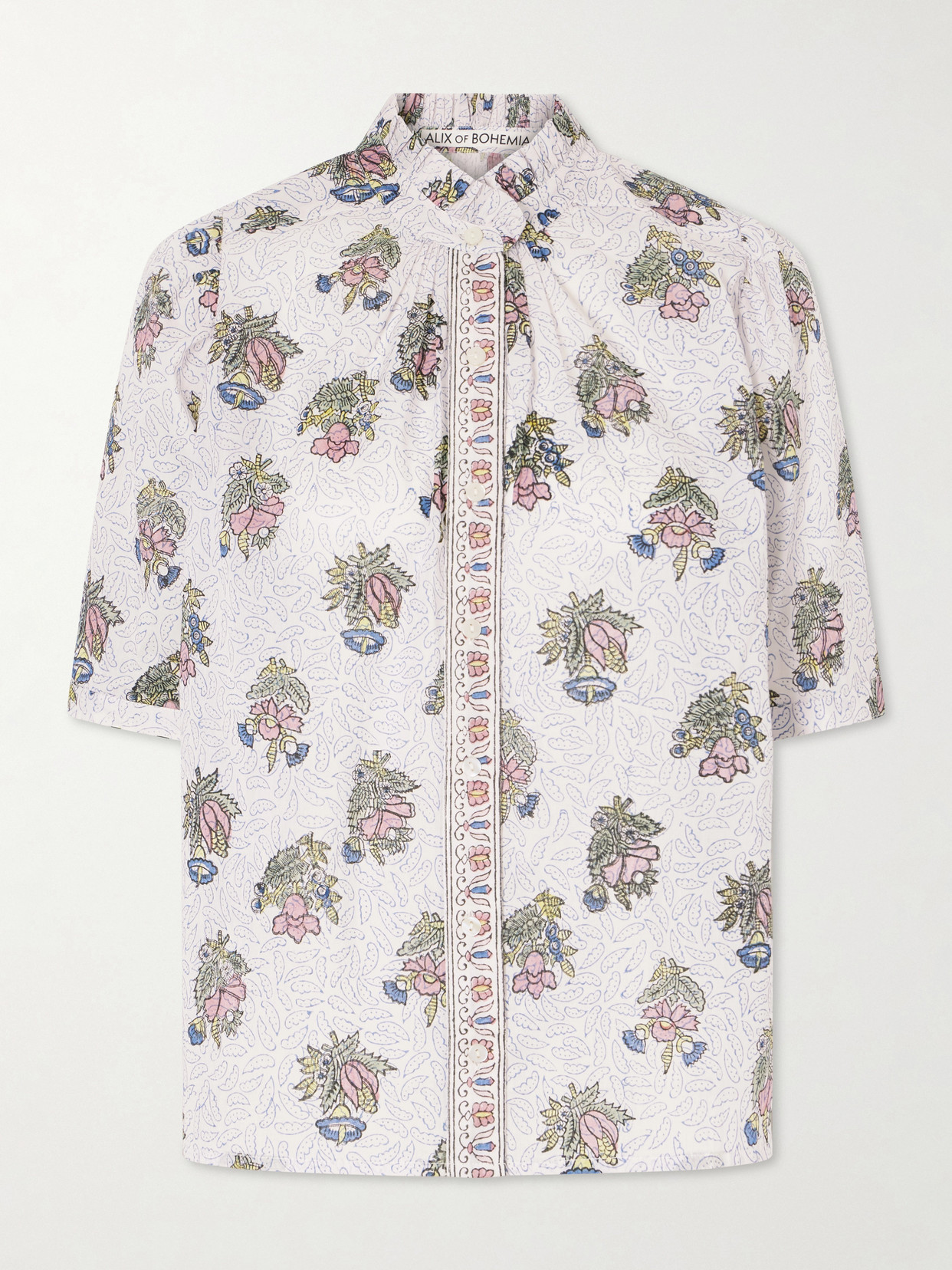 ALIX OF BOHEMIA - Winnie Mist Printed Cotton Gauze Shirt - White | NET-A-PORTER (US)