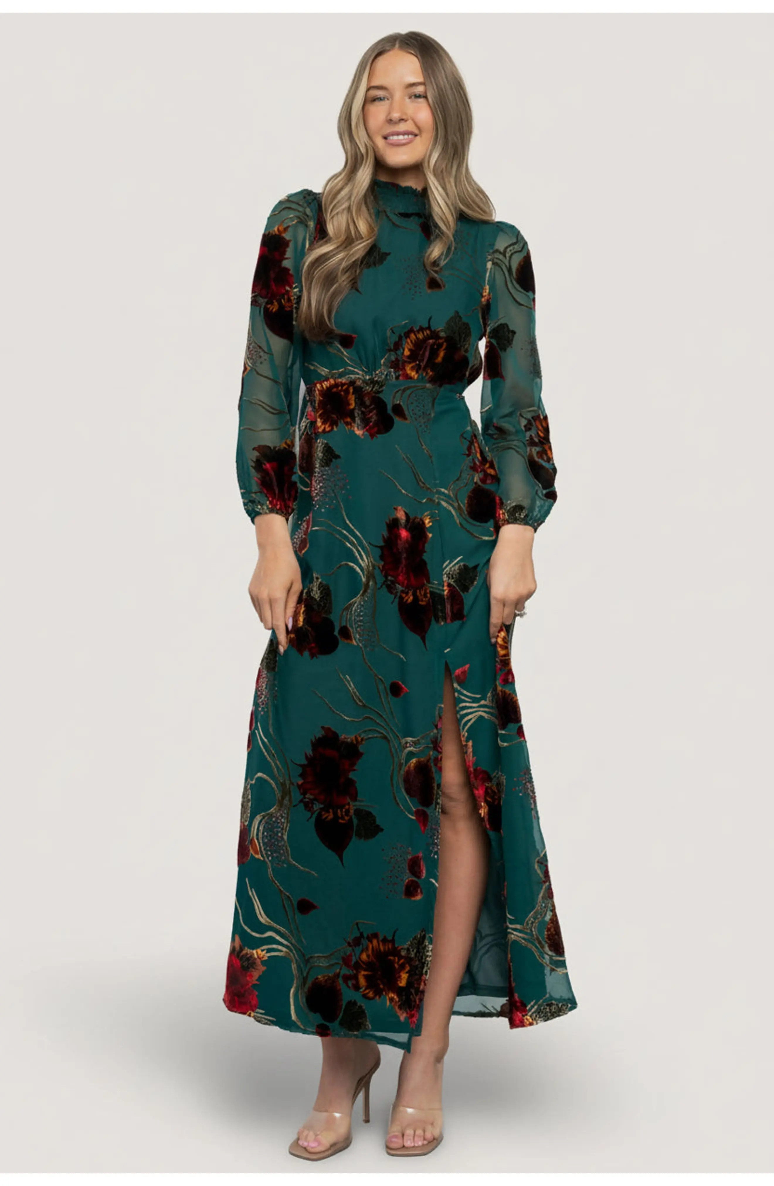 Baltic Børn Caspian Maxi Dress in Jade Multi at Nordstrom, Size Medium | Nordstrom