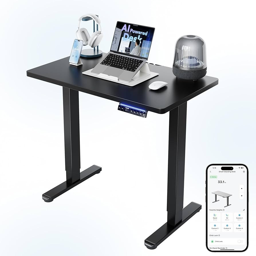 HUANUO One-Piece AI-Powered Electric Standing Desk, Smart APP, Work with Alexa & Google, Adjustab... | Amazon (US)