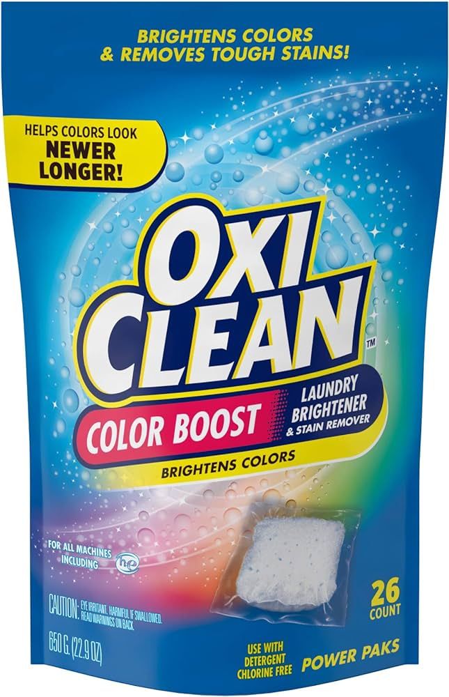 OxiClean Color Boost Color Brightener plus Stain Remover Power Paks, 26 Count | Amazon (US)