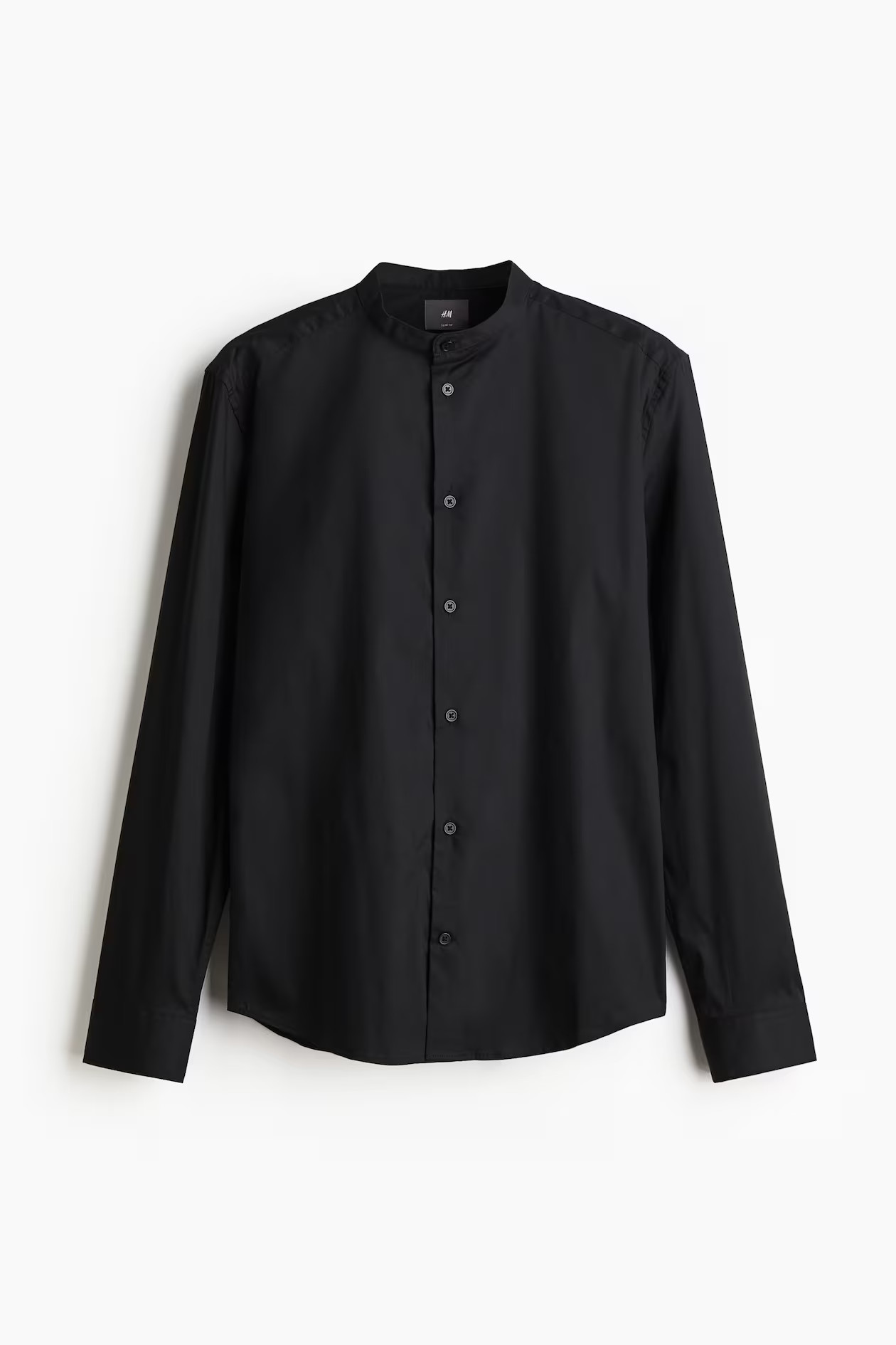 Slim Fit Band-Collar Shirt | H&M (US + CA)