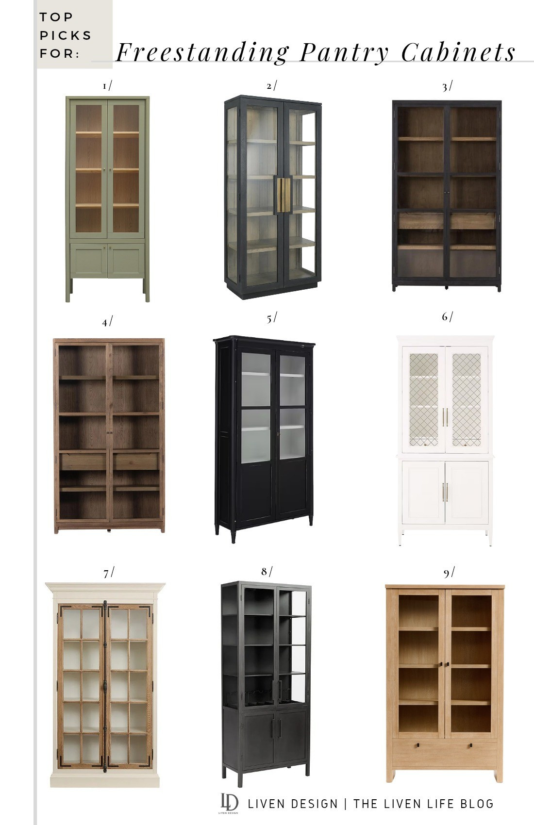 Freestanding pantry cabinet. Glass cabinet. Tall cabinet. Display cabinet 

#LTKSeasonal #LTKSaleAlert #LTKHome