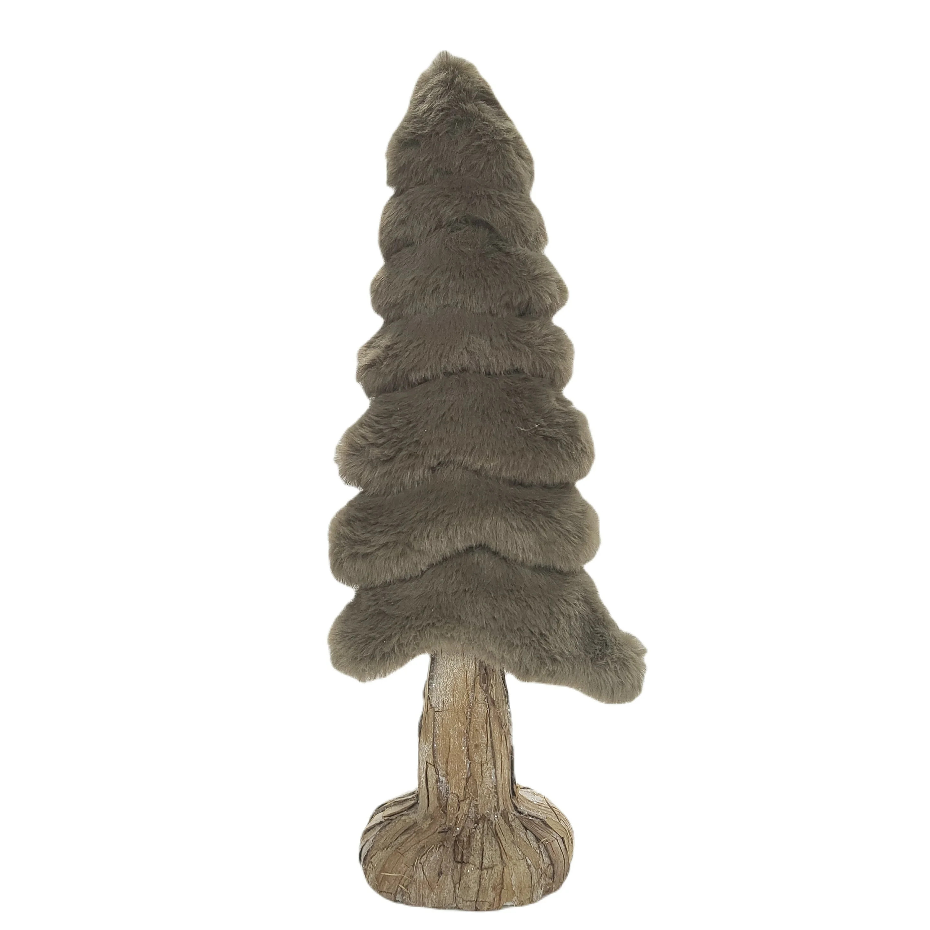 Olive Green Faux Fur Tree with Jujube Bark Christmas Décor, 16 in, 2.15 oz, by Holiday Time - Wa... | Walmart (US)