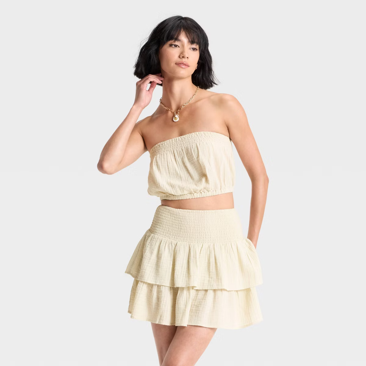 Women's Crinkle Gauze Tube Top - Universal Thread™ | Target